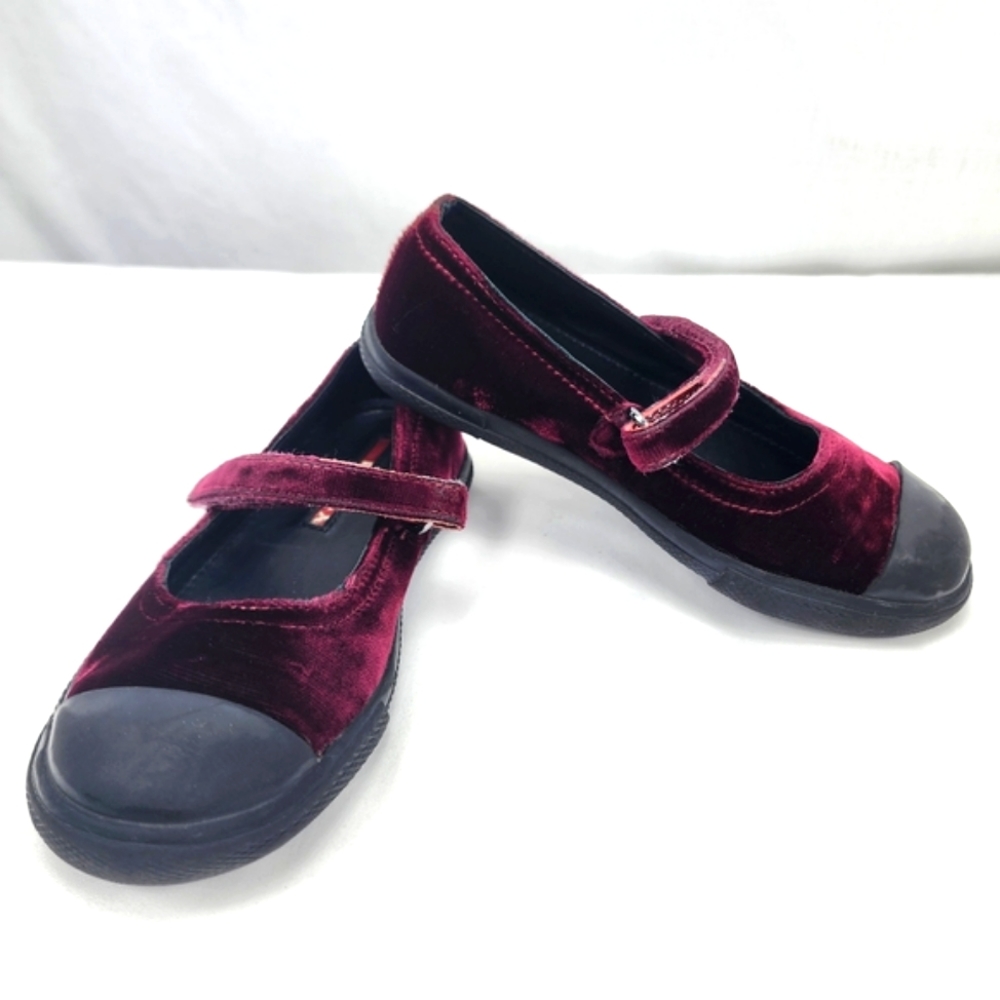 Prada Girl's Velvet Velcro Shoes Sz 28 US 11.5 toddler girls